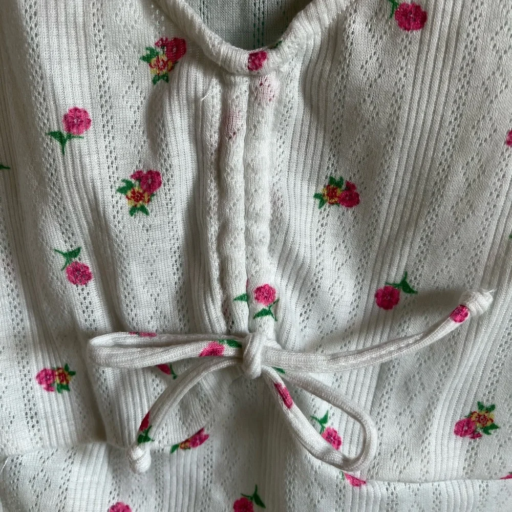 🆕 For Love & Lemons x Victoria’s Secret Blossom Pointelle Top - Picture 4 of 9